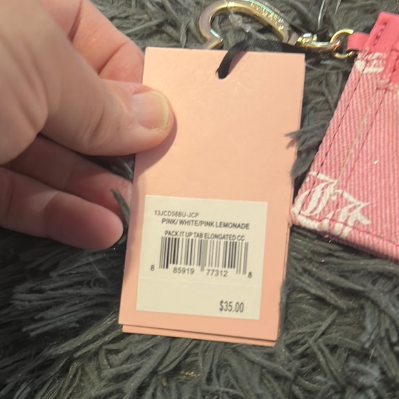 Juicy Couture Pink Card Holder with Heart Charm - Picture 3 of 5